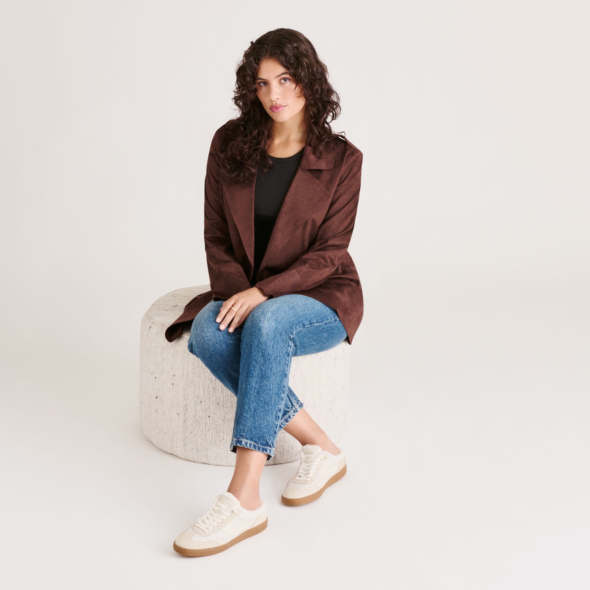 NOTICE SLIDE PLUSH SNEAKERS OFF WHITE CRACKLED LEATHER