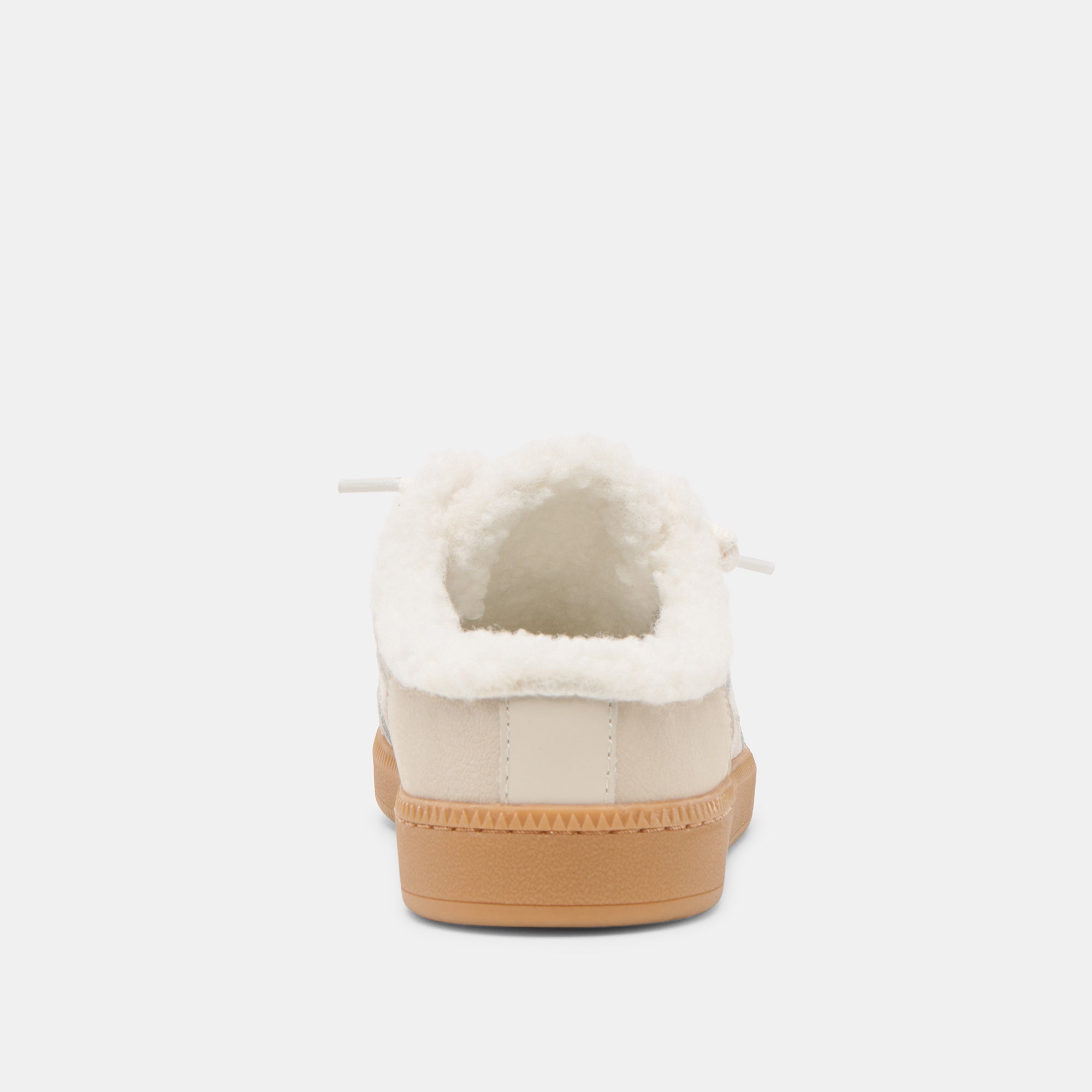 NOTICE SLIDE PLUSH SNEAKERS OFF WHITE CRACKLED LEATHER