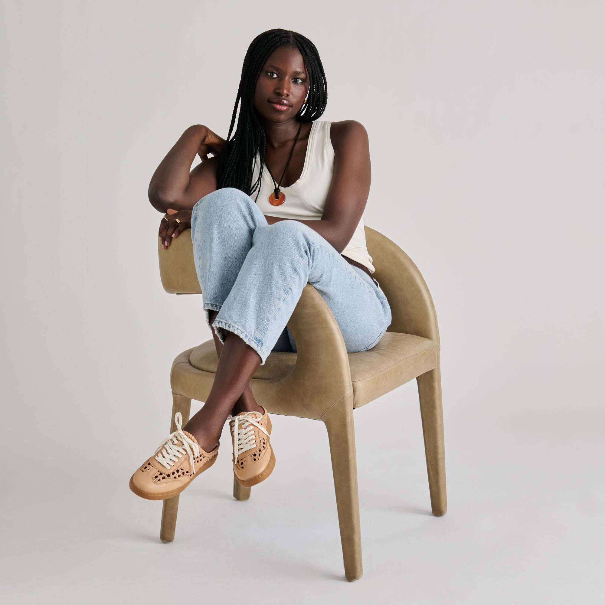 NOTICE SLIDE WOVEN SNEAKERS CAFE WOVEN STELLA