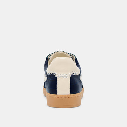 NOTICE STITCH SNEAKERS INK CROCO EMBOSSED LEATHER