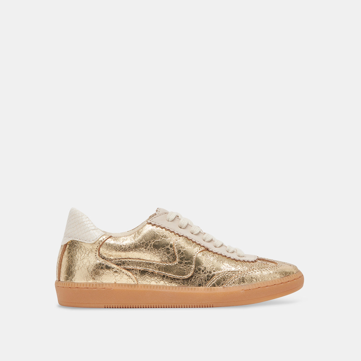 Notice Sneakers Gold Distressed Leather | Gold Leather Sneakers – Dolce ...