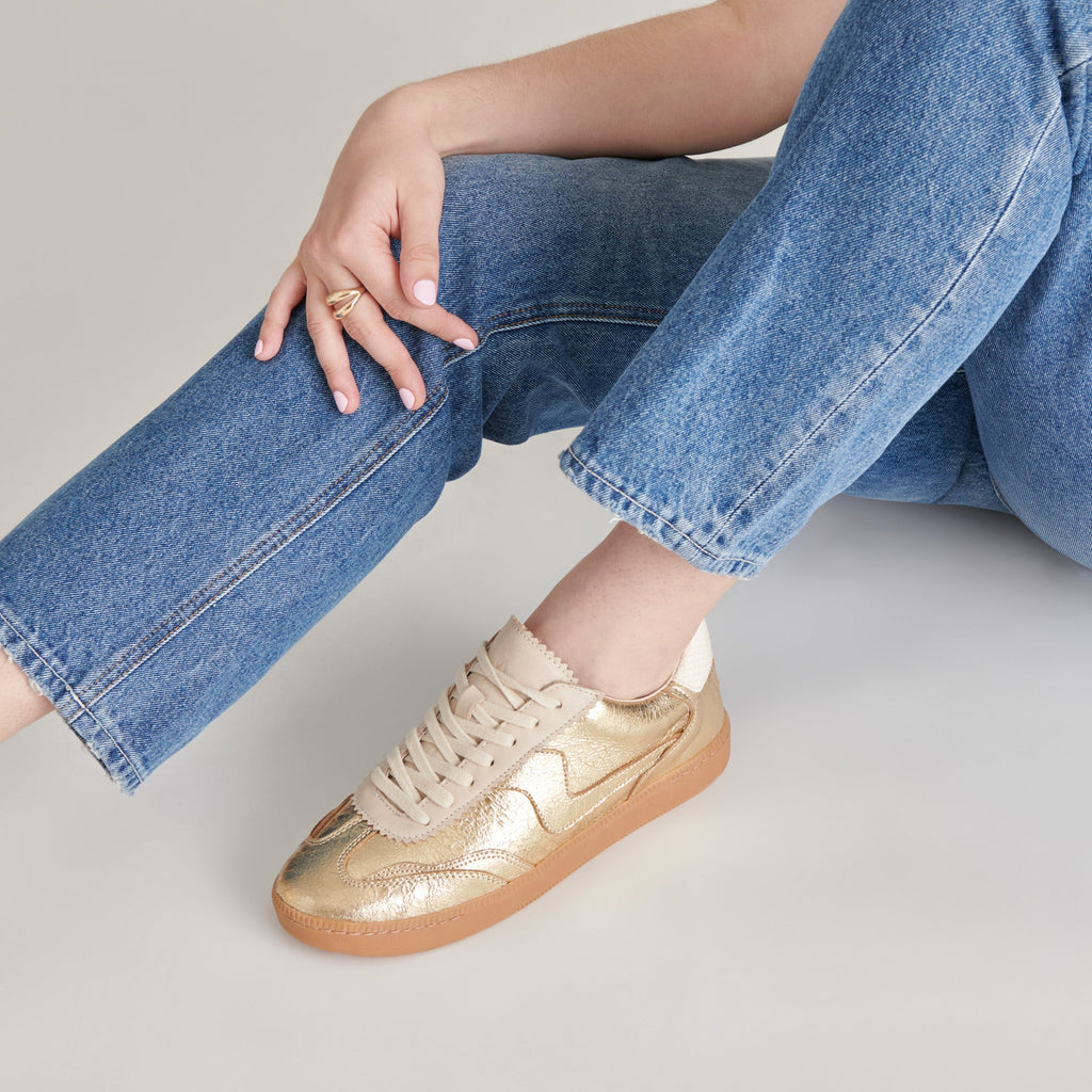 NOTICE SNEAKERS GOLD DISTRESSED LEATHER - re:vita - image 4