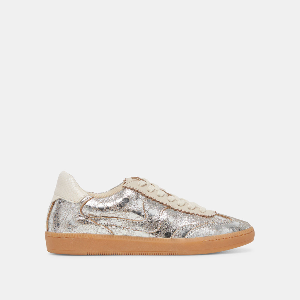 NOTICE SNEAKERS SILVER DISTRESSED LEATHER - image 1