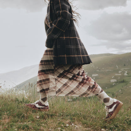 NOTICE STITCH SNEAKERS OXBLOOD CROCO EMBOSSED LEATHER