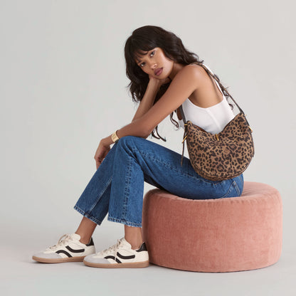 BREE SHOULDER BAG LEOPARD SUEDE