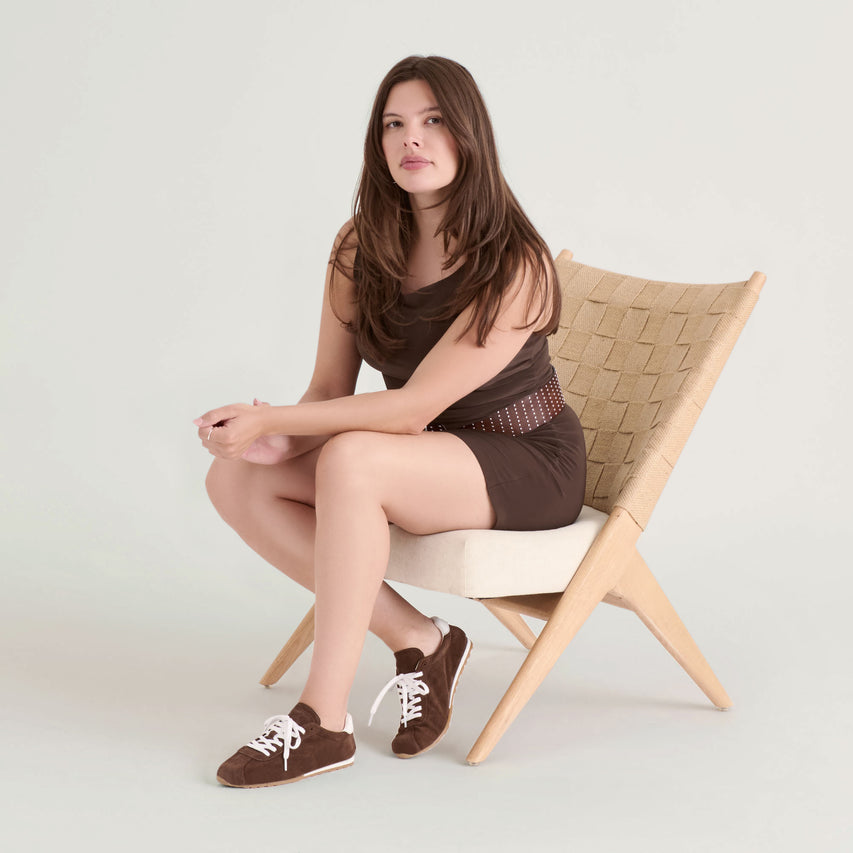 SERINA SNEAKERS DK BROWN SUEDE