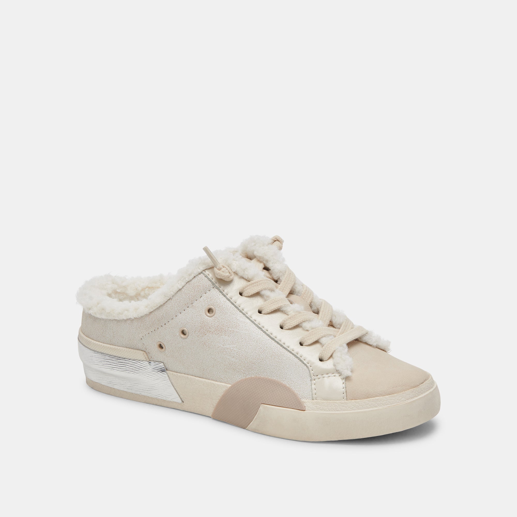 ZANTEL SNEAKERS OFF WHITE CRACKLED LEATHER - view 3