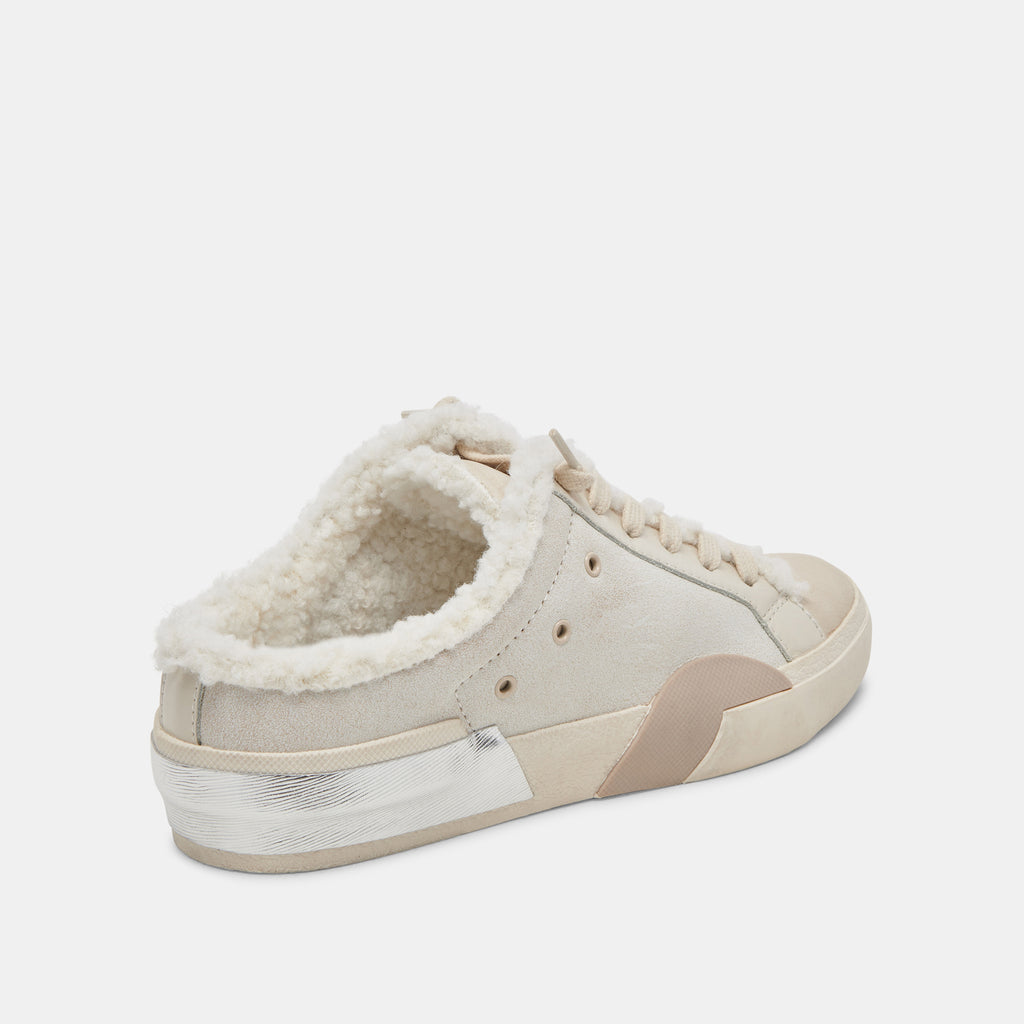 ZANTEL SNEAKERS OFF WHITE CRACKLED LEATHER - image 3