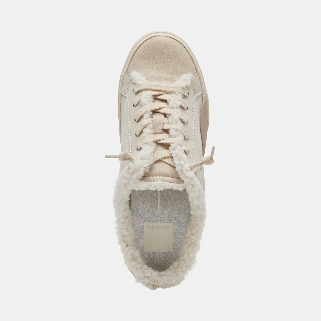 ZANTEL SNEAKERS OFF WHITE CRACKLED LEATHER - image 8