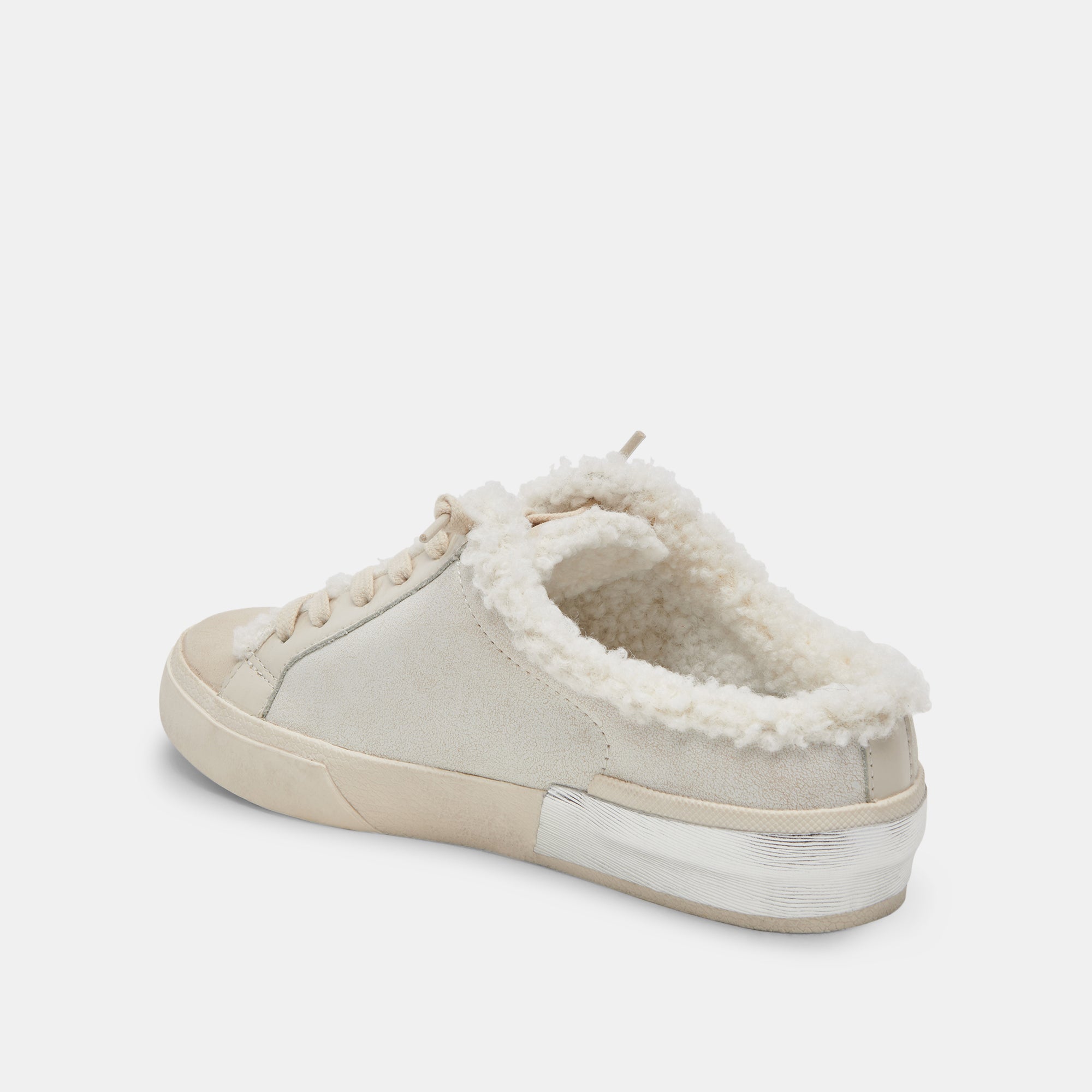 ZANTEL SNEAKERS OFF WHITE CRACKLED LEATHER - view 6