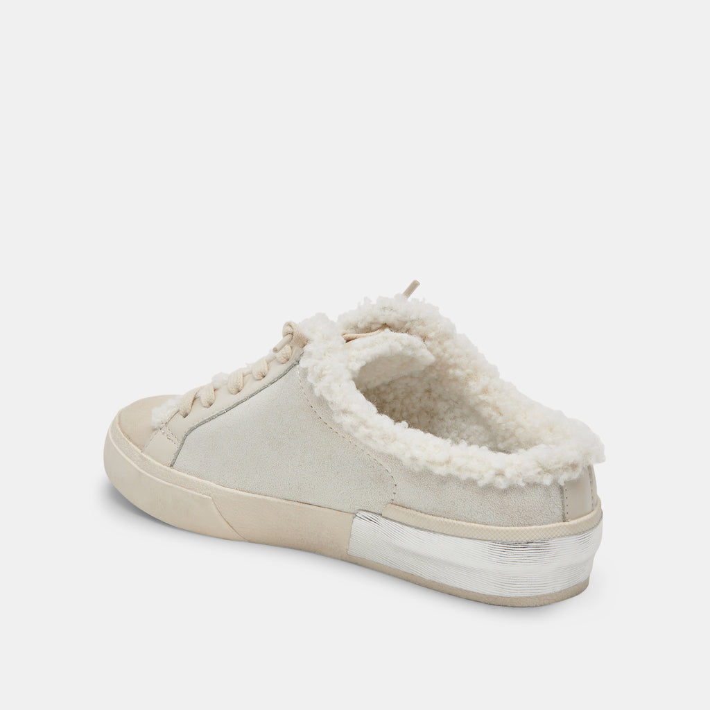 ZANTEL SNEAKERS OFF WHITE CRACKLED LEATHER - image 5
