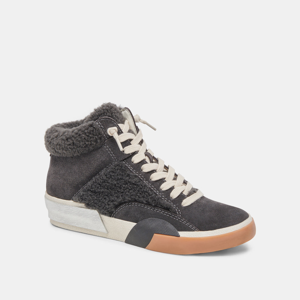 ZILVIA PLUSH SNEAKERS ANTHRACITE SUEDE - image 3