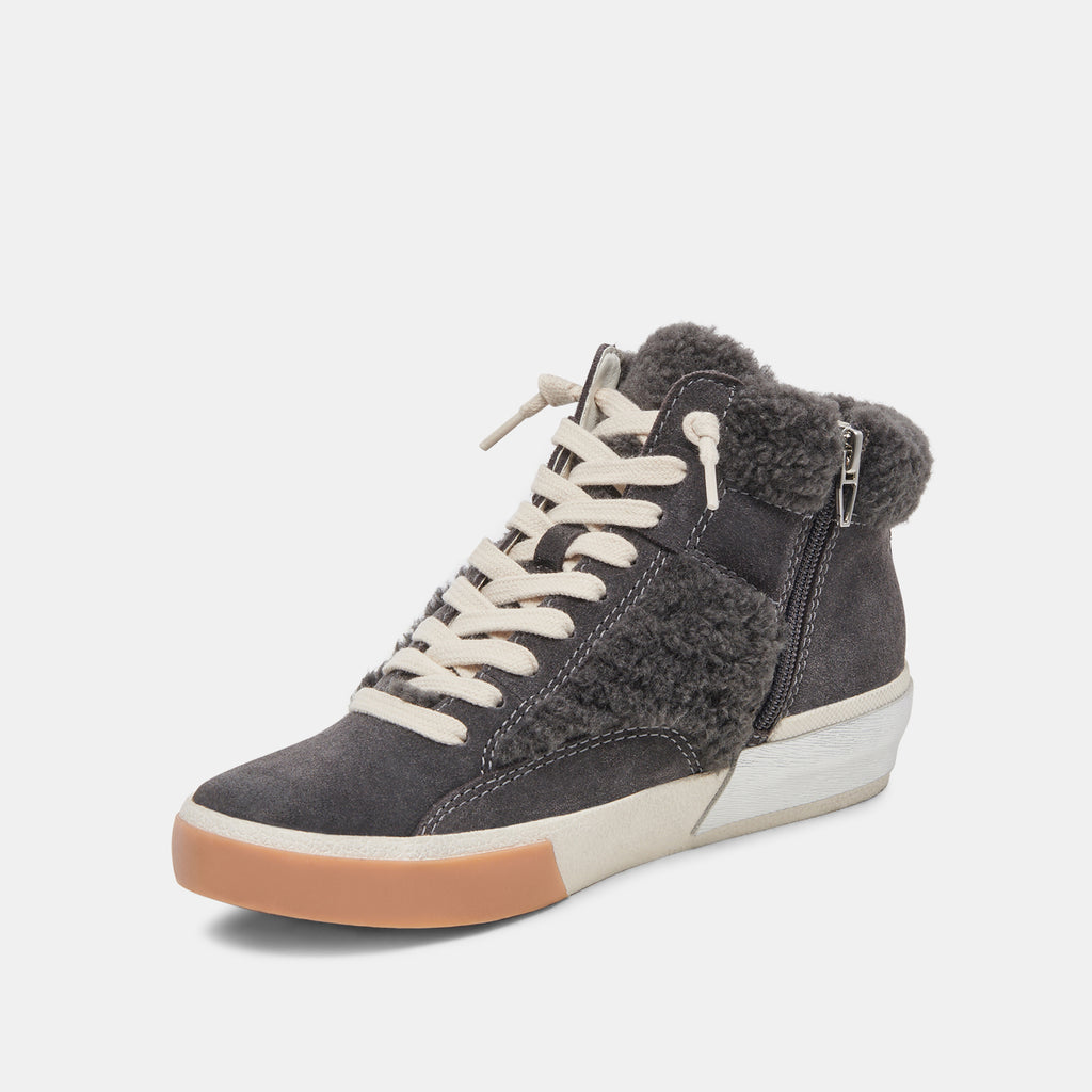 ZILVIA PLUSH SNEAKERS ANTHRACITE SUEDE - image 5