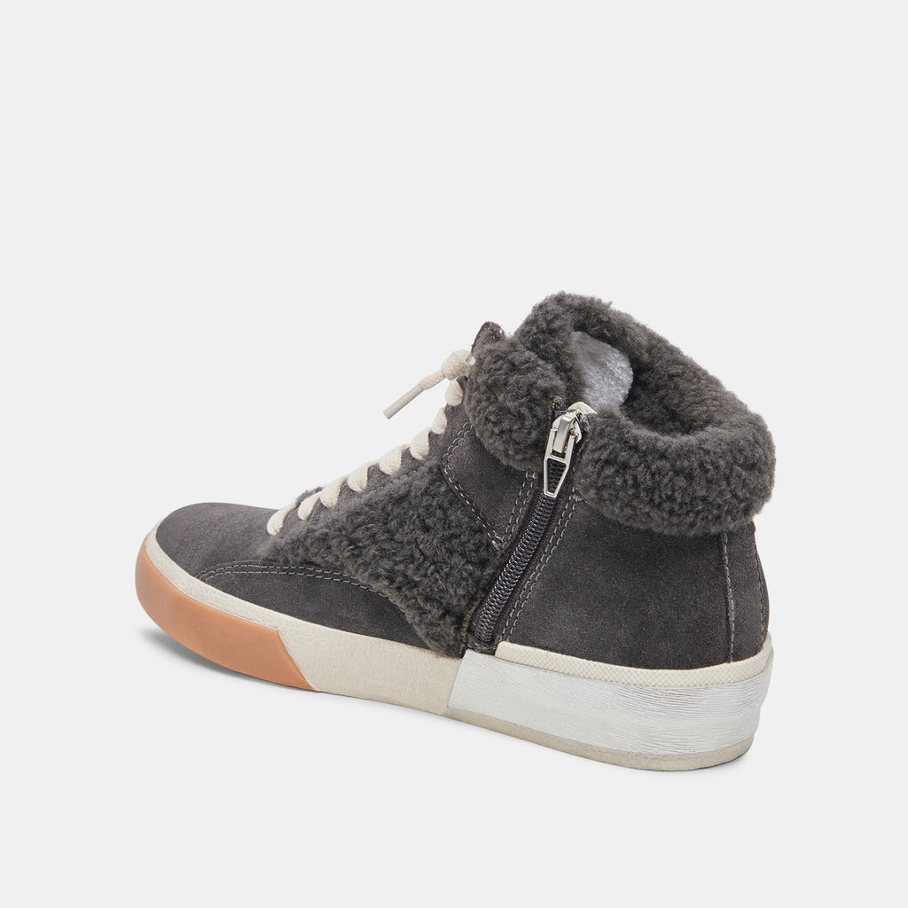 ZILVIA PLUSH SNEAKERS ANTHRACITE SUEDE - image 5