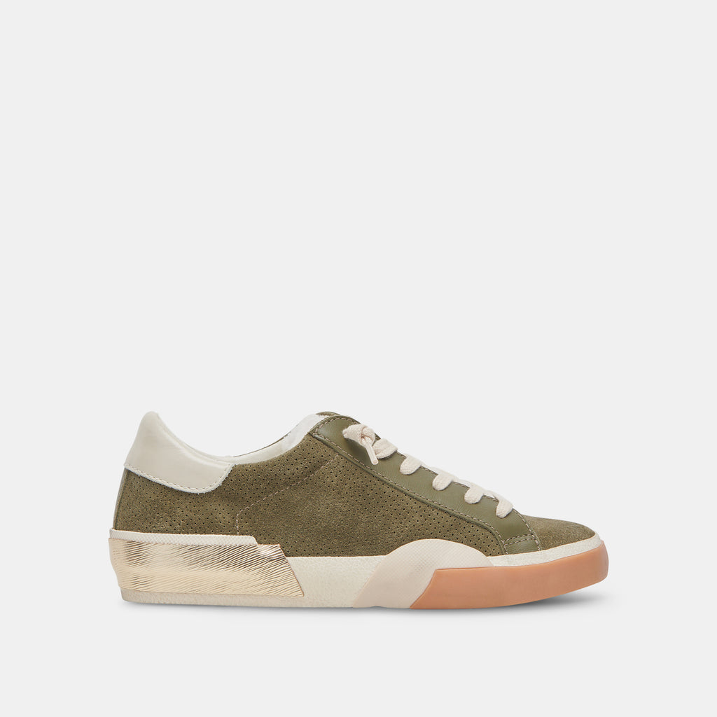 ZINA PLUSH SNEAKERS MOSS PERFORATED SUEDE - image 1