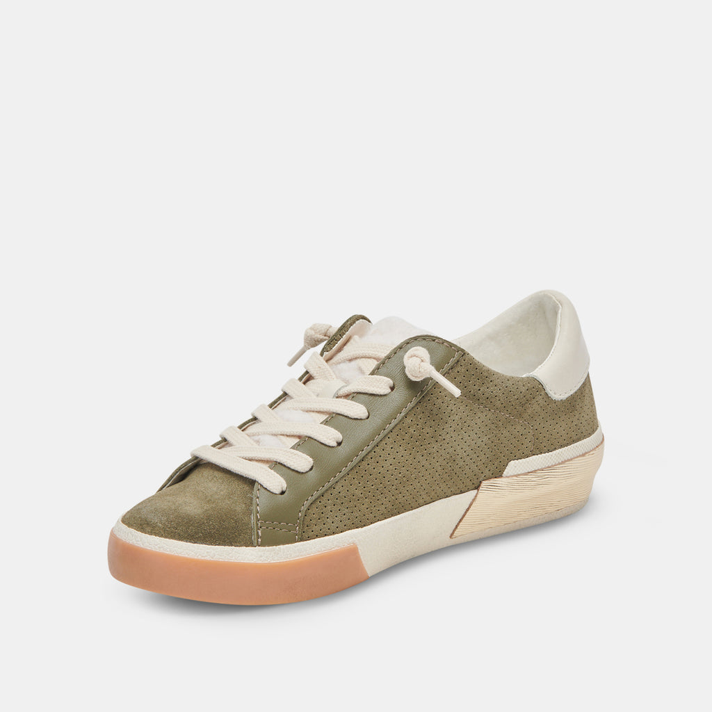 ZINA PLUSH SNEAKERS MOSS PERFORATED SUEDE - image 4