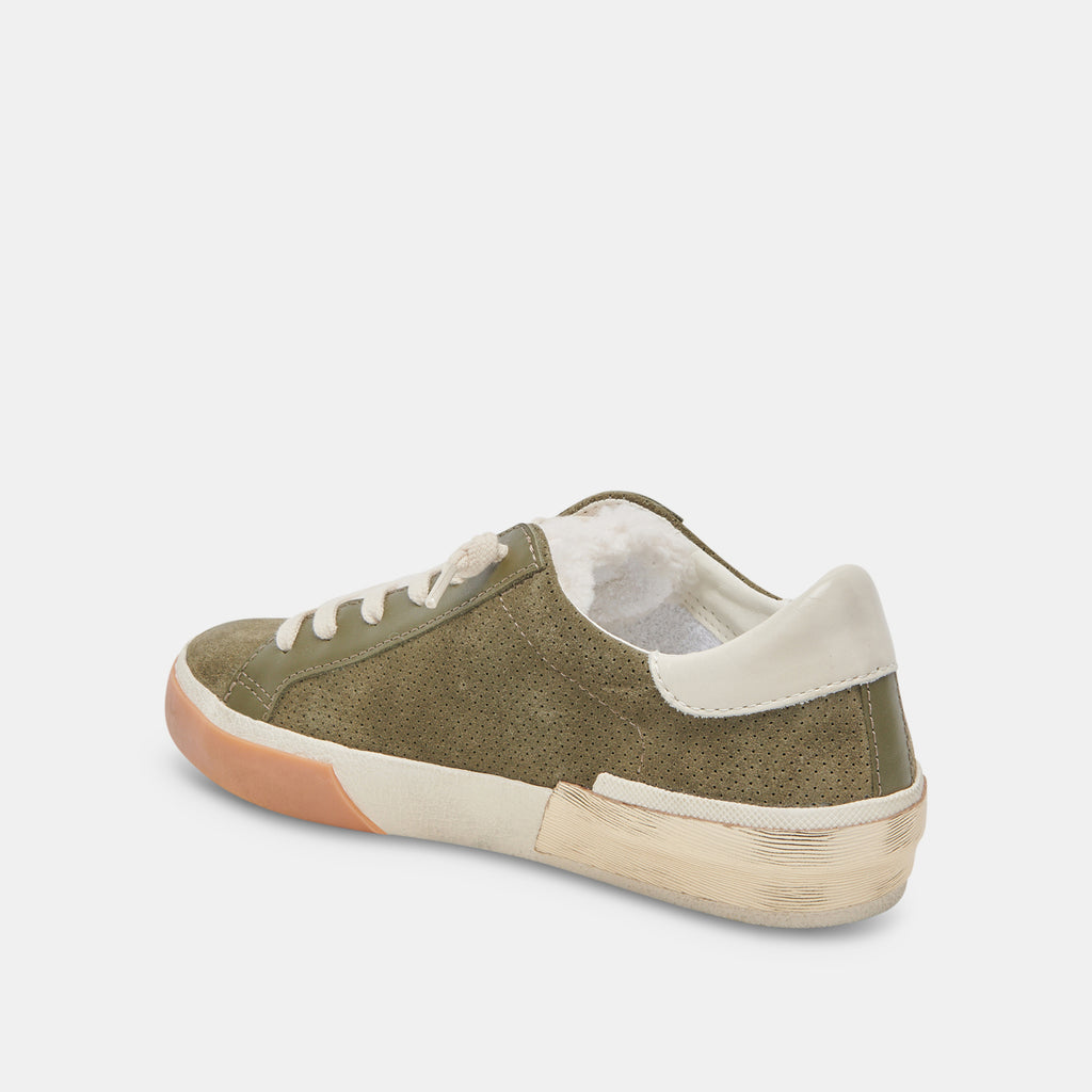 ZINA PLUSH SNEAKERS MOSS PERFORATED SUEDE - image 5