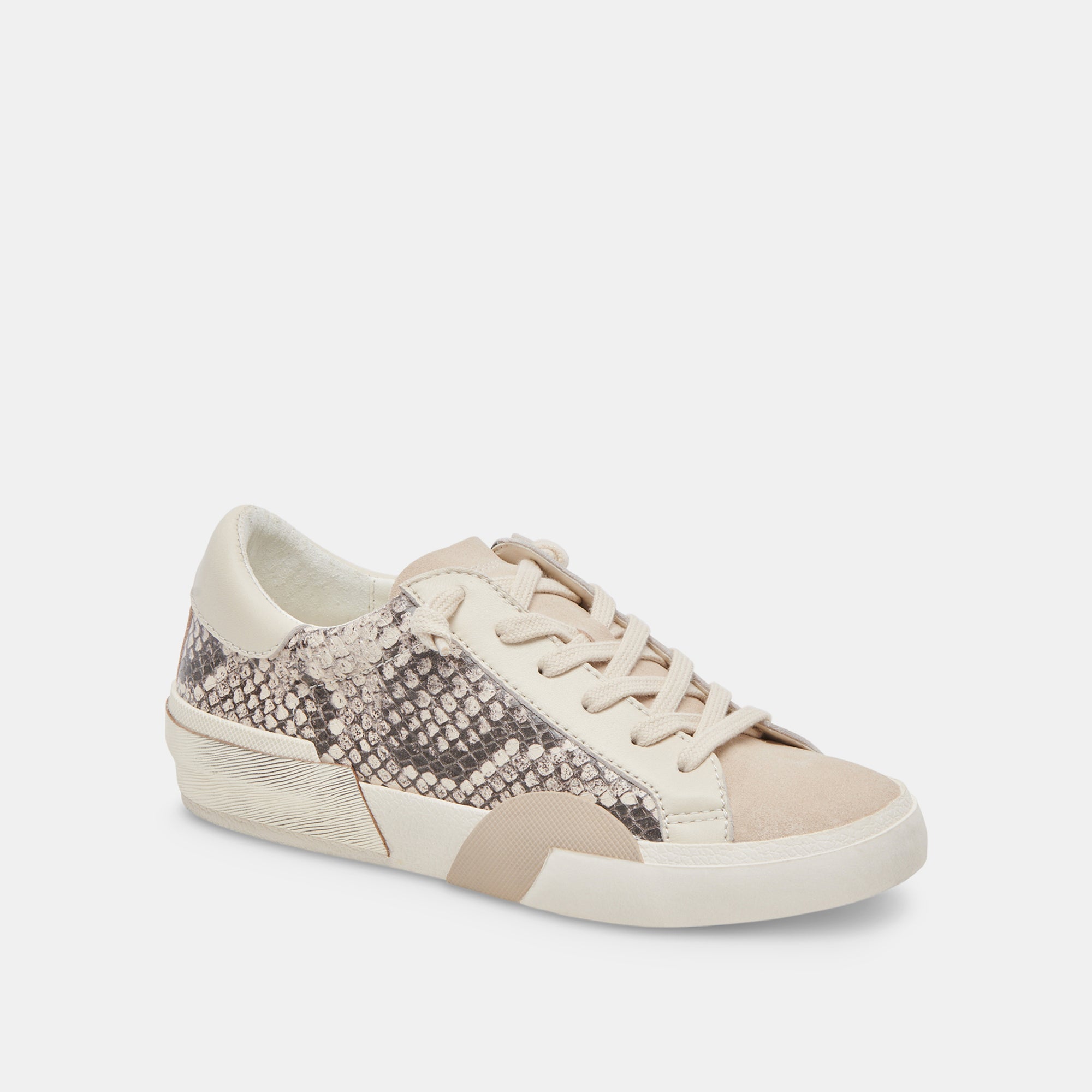 Zina Sneakers Black White Embossed Snake | Black White Snake Sneakers â Dolce Vita