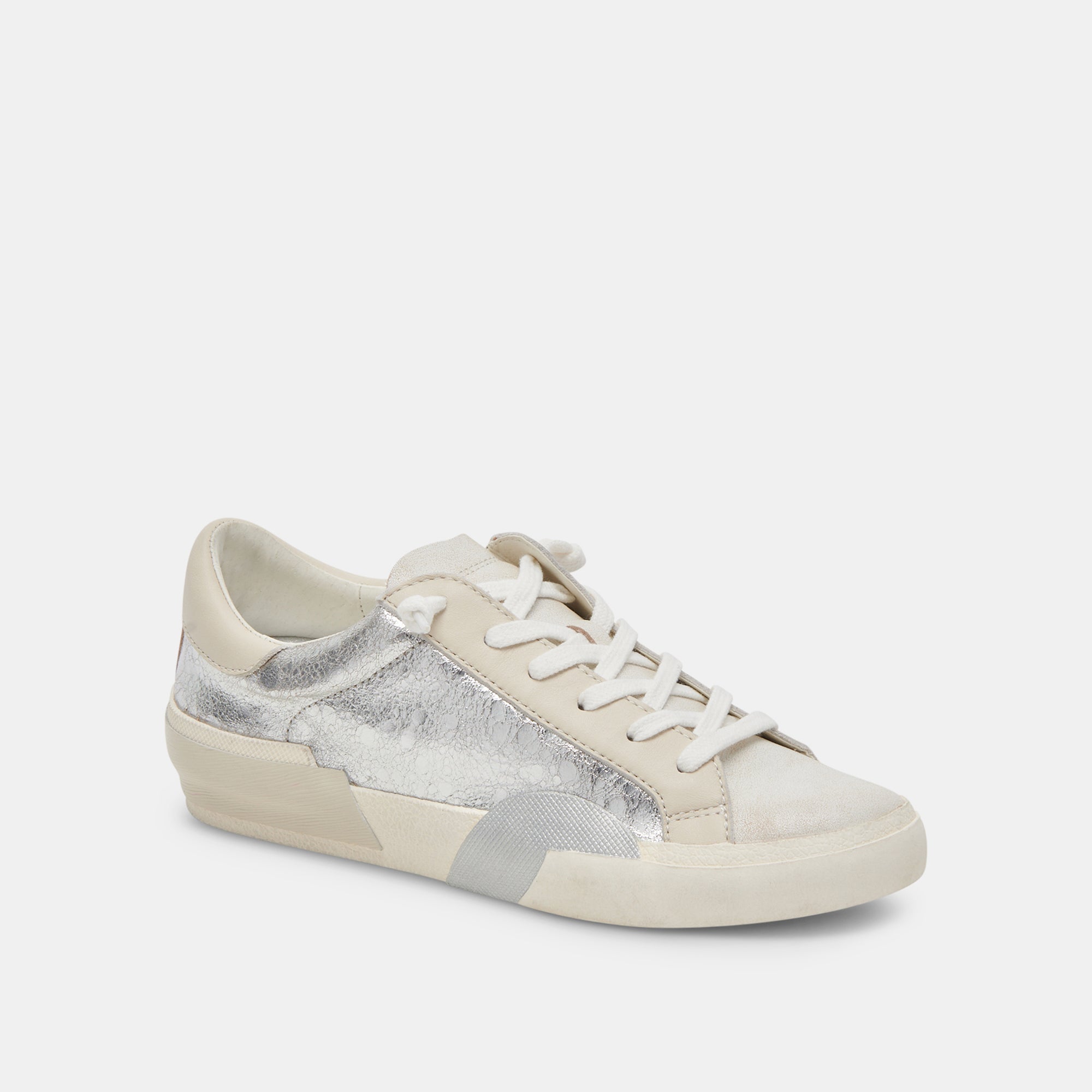 ZINA SNEAKERS CHROME DISTRESSED LEATHER â Dolce Vita