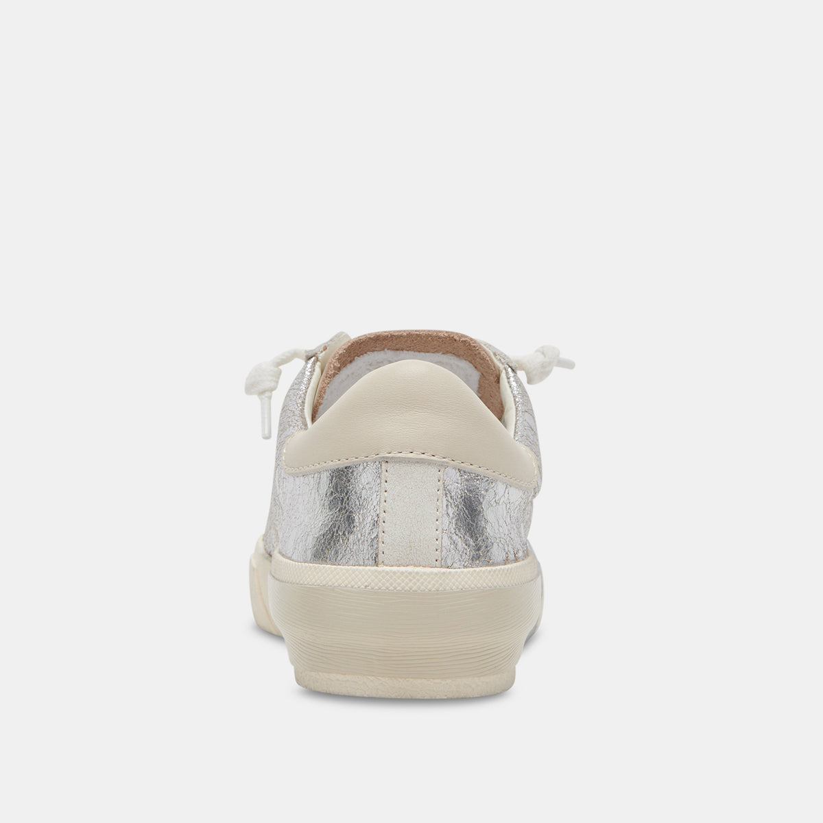 Chrome Zina Distressed Leather Sneakers - Dolce Vita