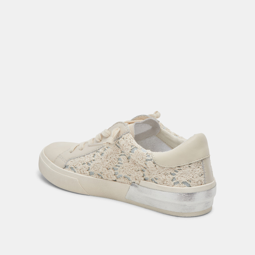 ZINA SNEAKERS CREAM BLUE LACE - image 5