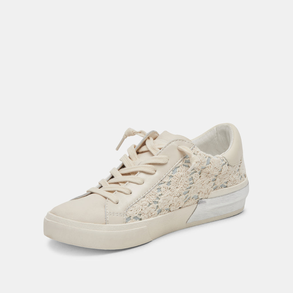 ZINA SNEAKERS CREAM BLUE LACE - image 4
