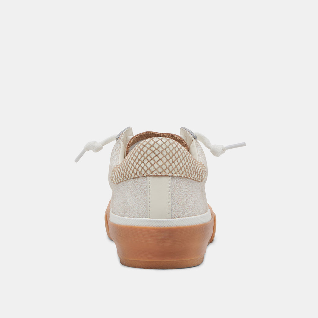 ZINA SNEAKERS IVORY MULTI CRACKLED LEATHER - image 7