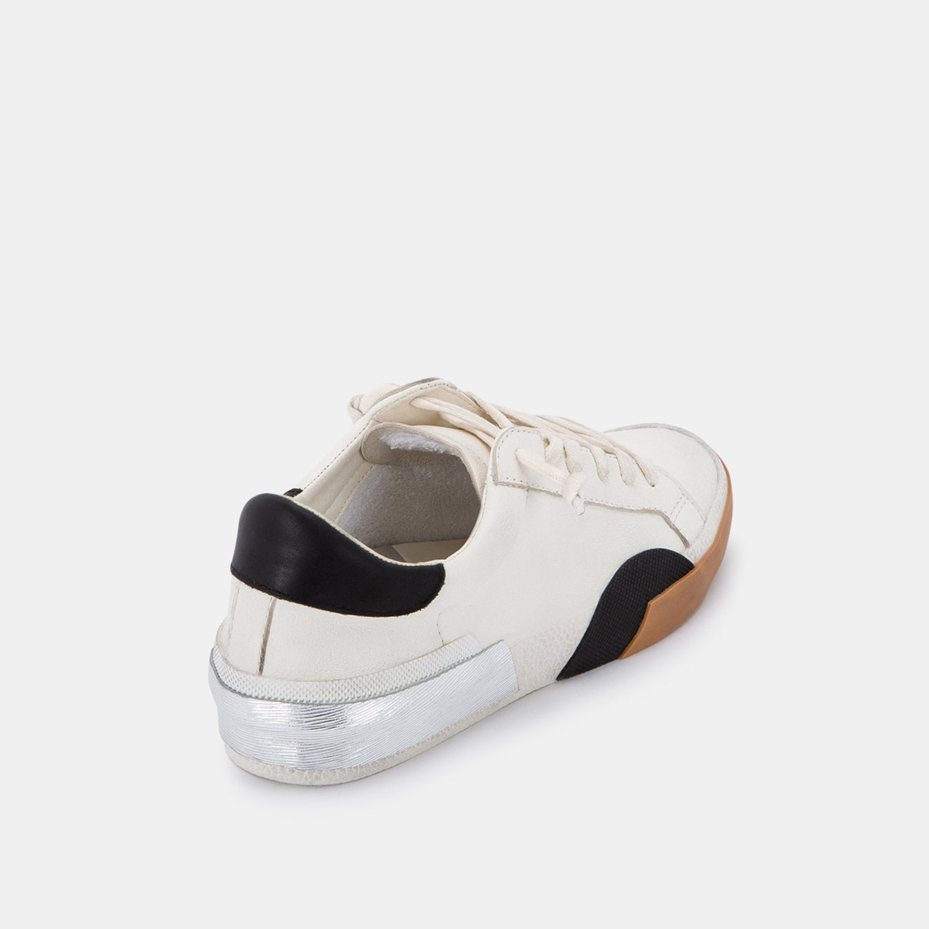 ZINA SNEAKERS WHITE BLACK LEATHER â Dolce Vita