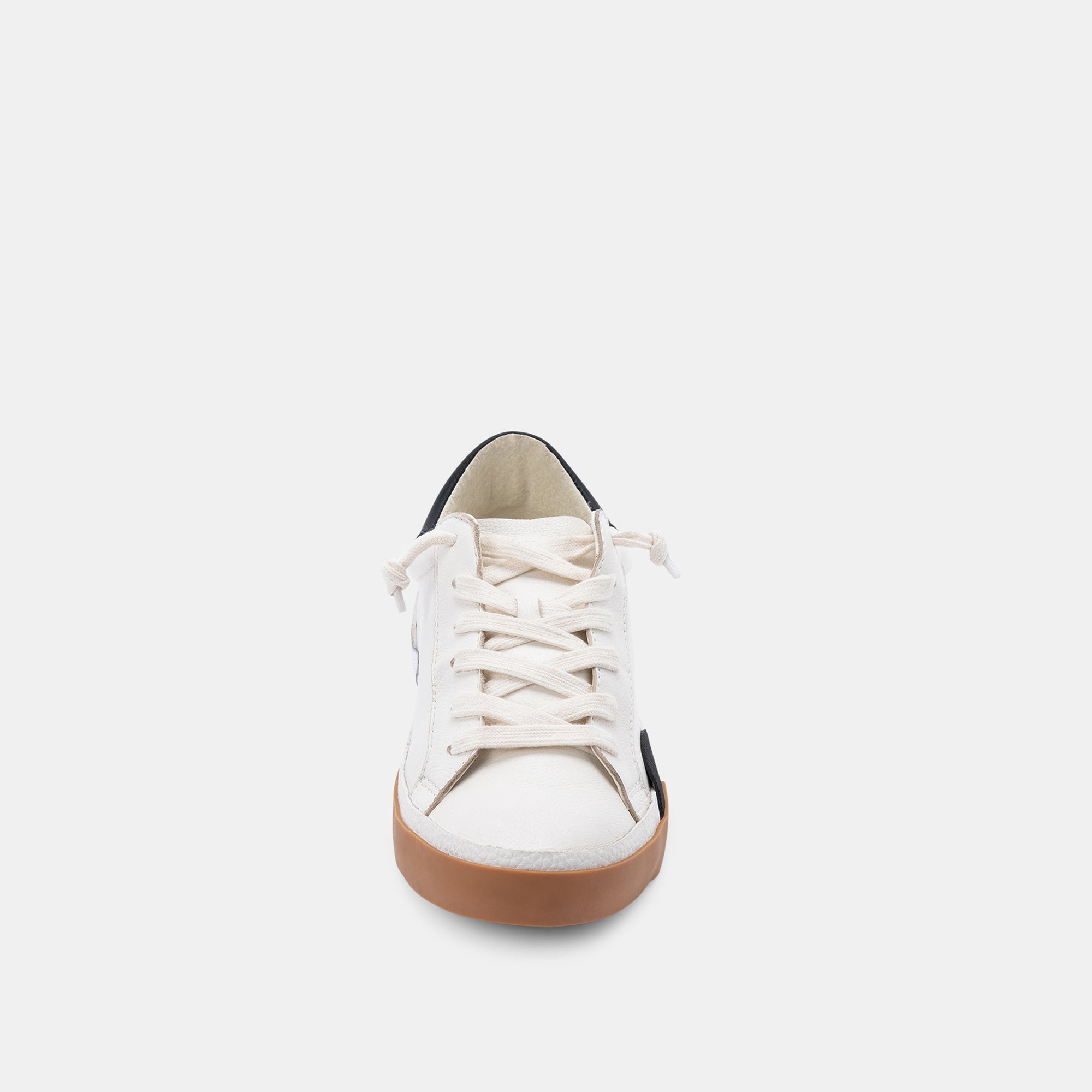 ZINA SNEAKERS WHITE BLACK LEATHER â Dolce Vita