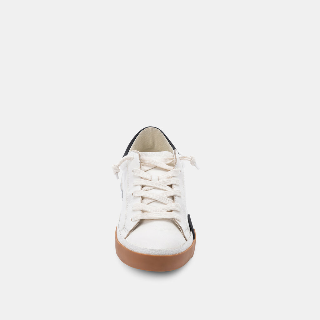ZINA WIDE SNEAKERS WHITE BLACK LEATHER - image 7