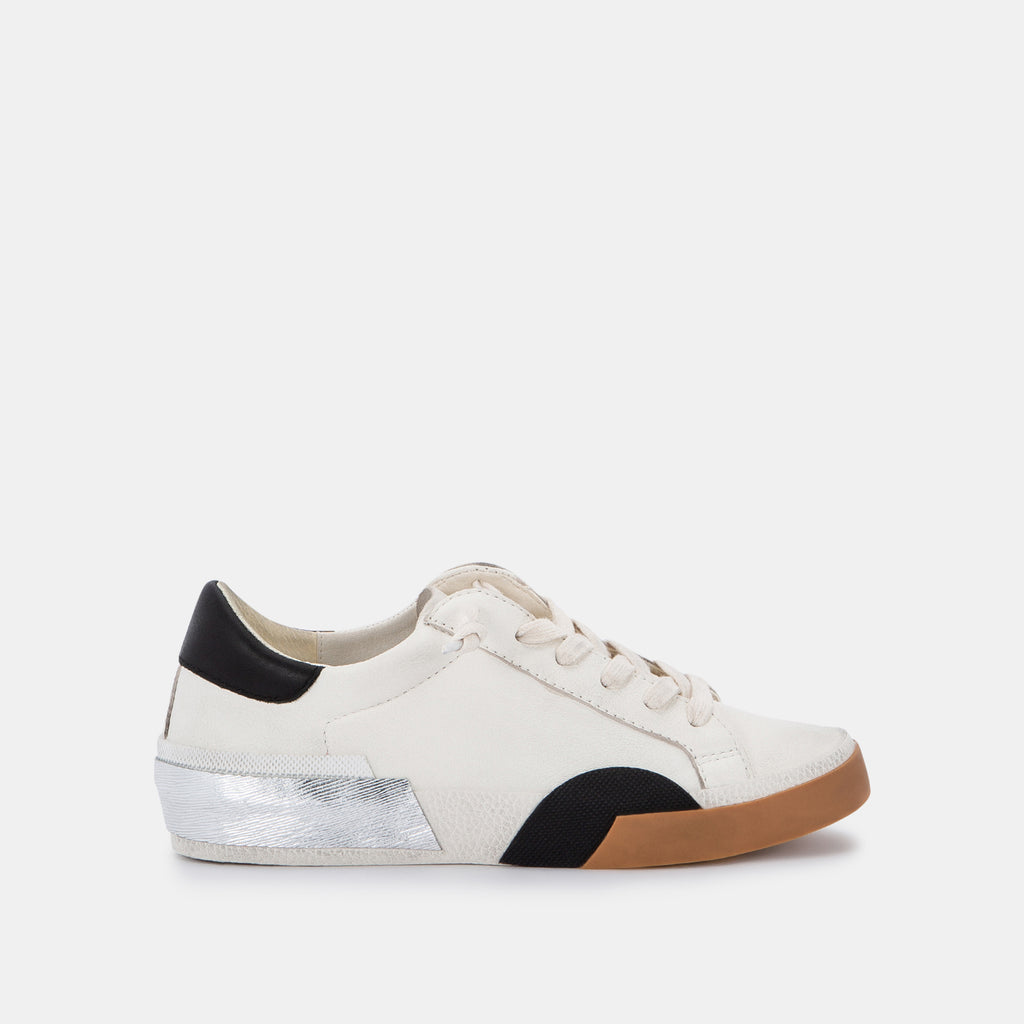 ZINA WIDE SNEAKERS WHITE BLACK LEATHER - image 1