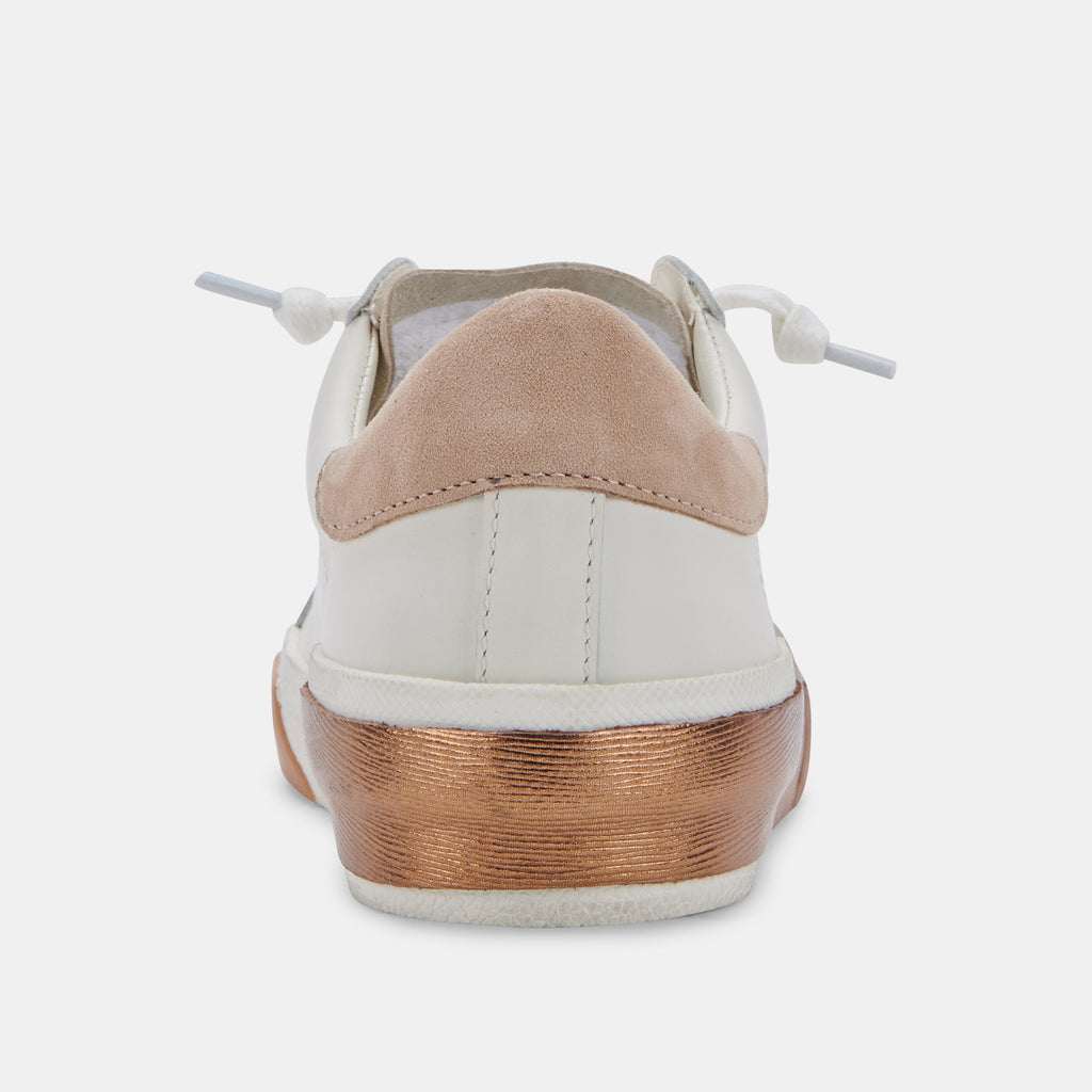 ZINA WIDE SNEAKERS WHITE TAN LEATHER - image 10