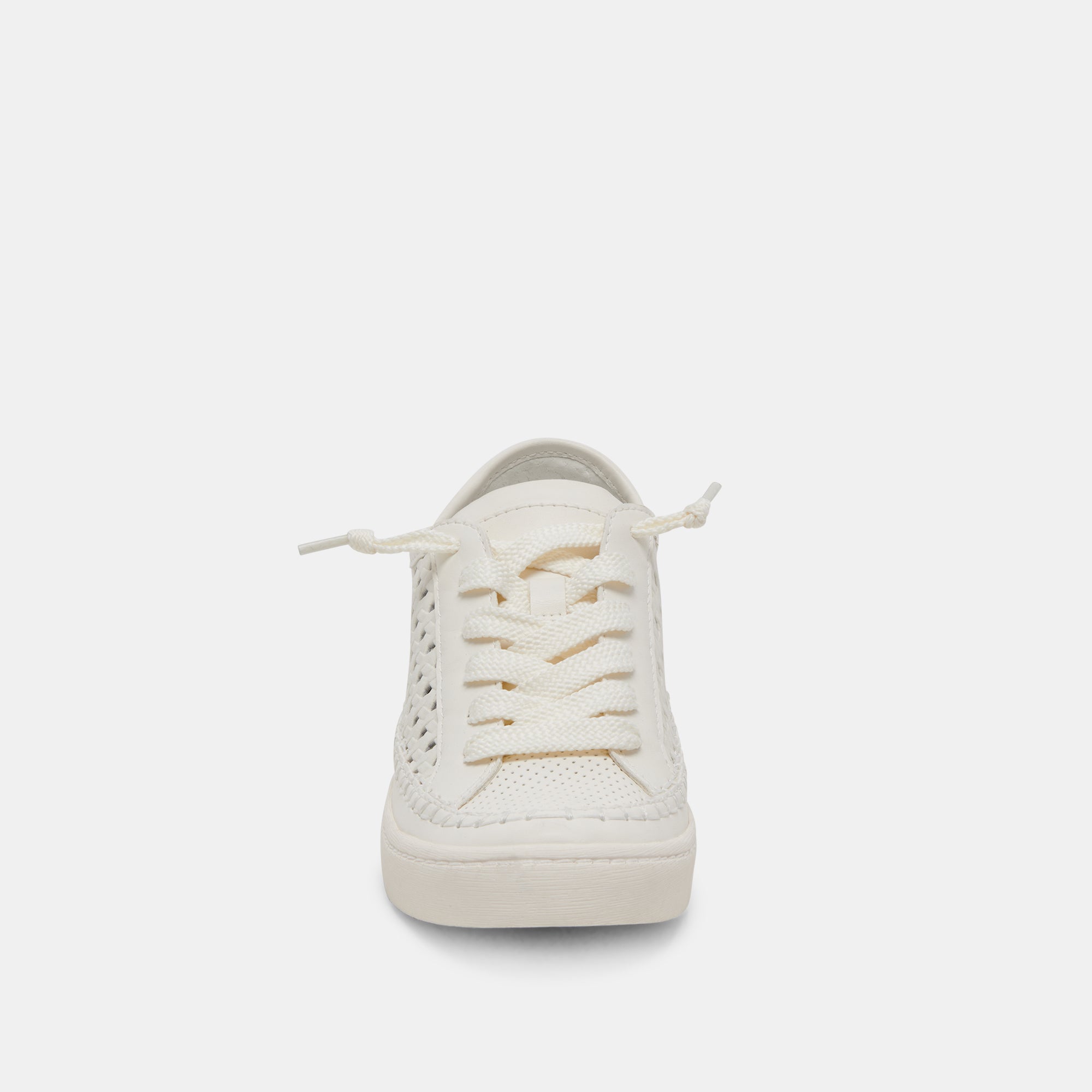 ZOLEN SNEAKERS WHITE PERFORATED LEATHER â Dolce Vita