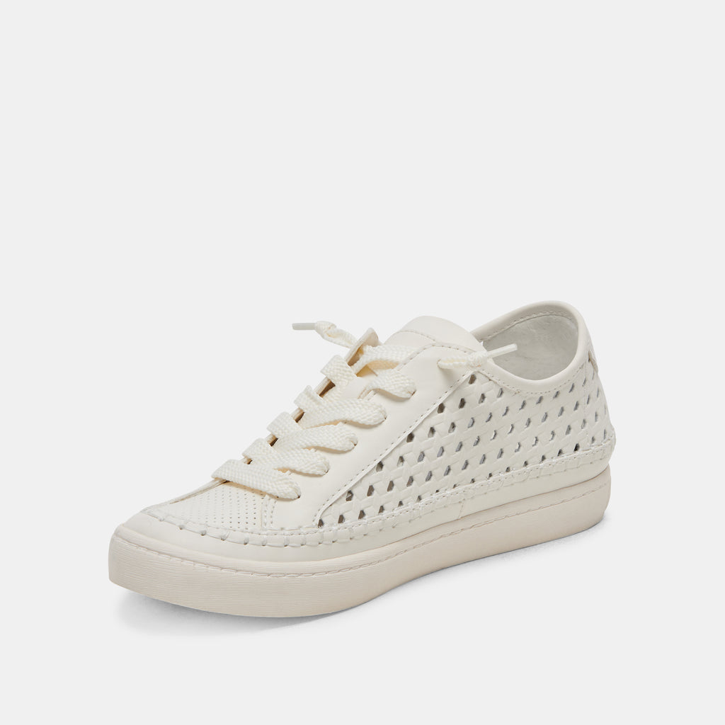ZOLEN SNEAKERS WHITE PERFORATED LEATHER - image 4