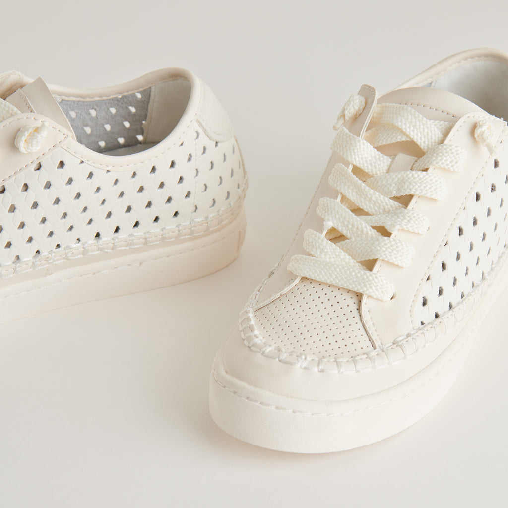 ZOLEN SNEAKERS WHITE PERFORATED LEATHER - image 2