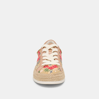 AZALIA SNEAKERS SAND FLORAL RAFFIA