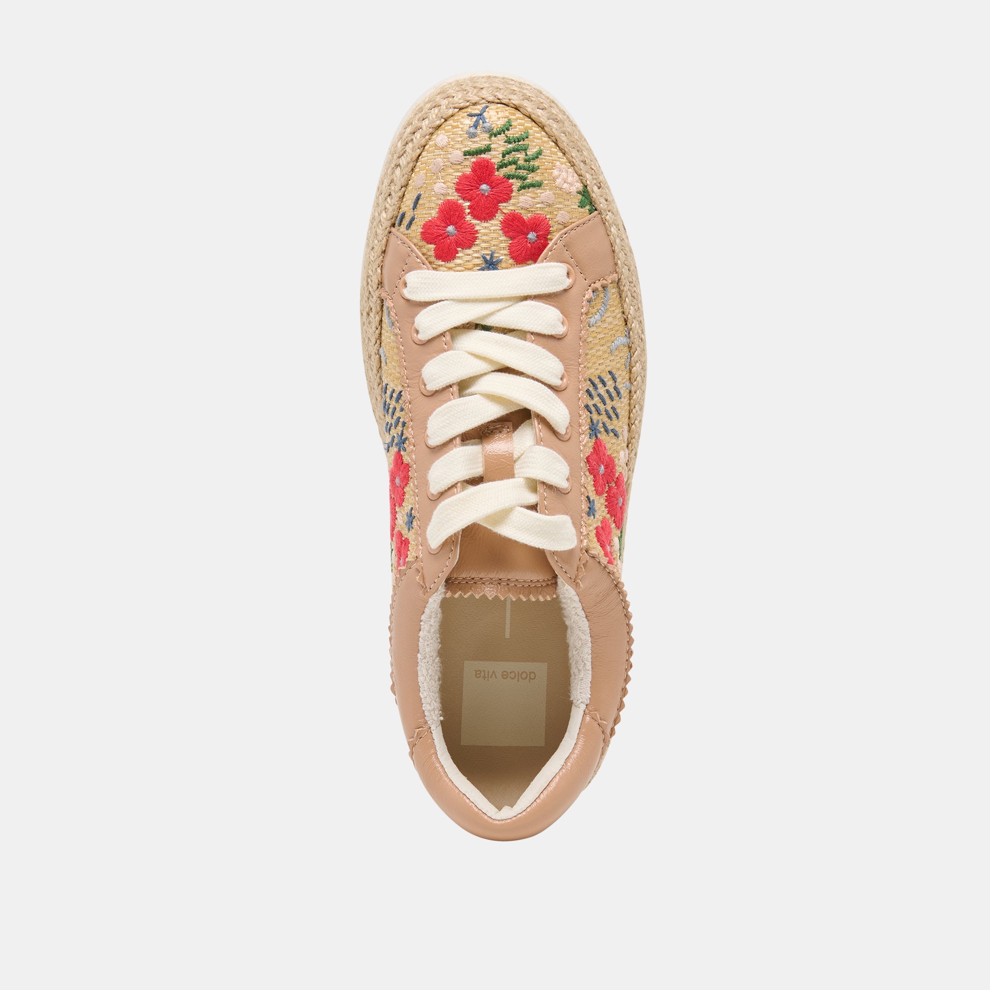 AZALIA SNEAKERS SAND FLORAL RAFFIA