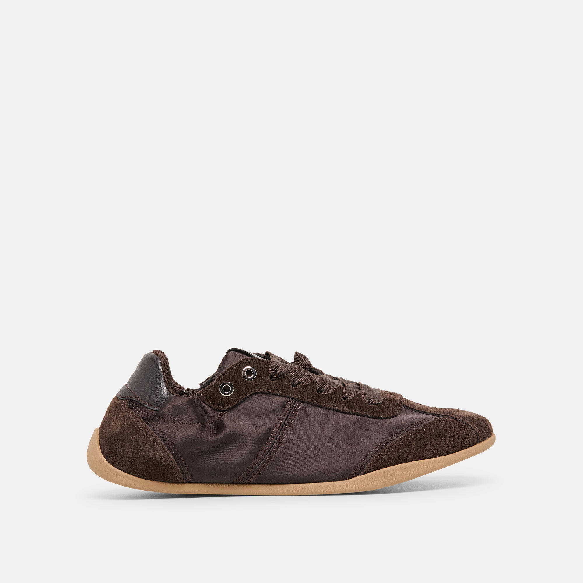 Dakoda Dk Brown Satin Sneakers | Dolce Vita