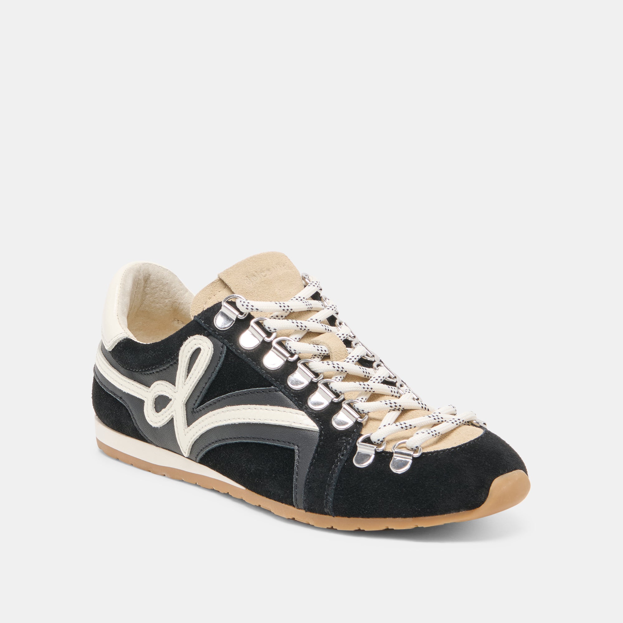 DEACON SNEAKERS BLACK WHITE SUEDE - view 2