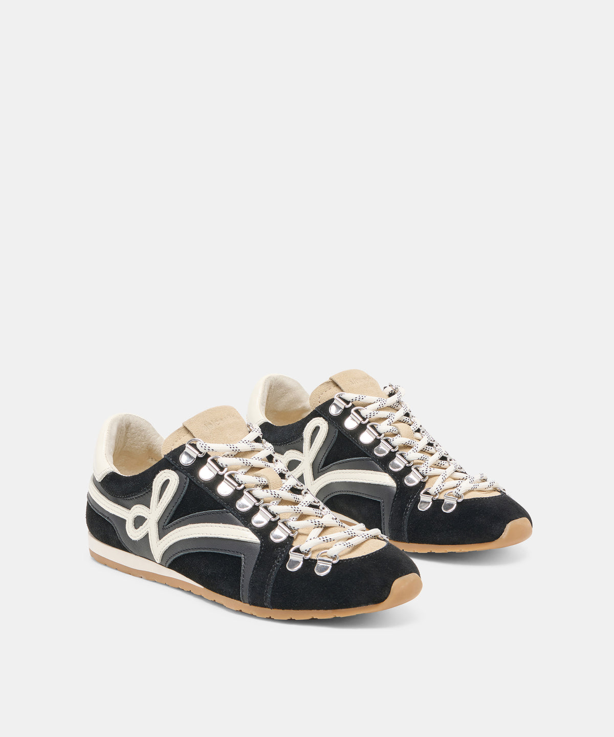 DEACON SNEAKERS BLACK WHITE SUEDE - view 2