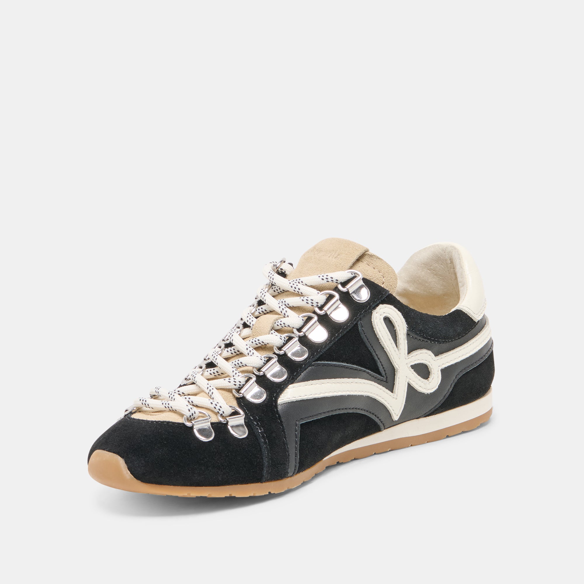 DEACON SNEAKERS BLACK WHITE SUEDE - view 4