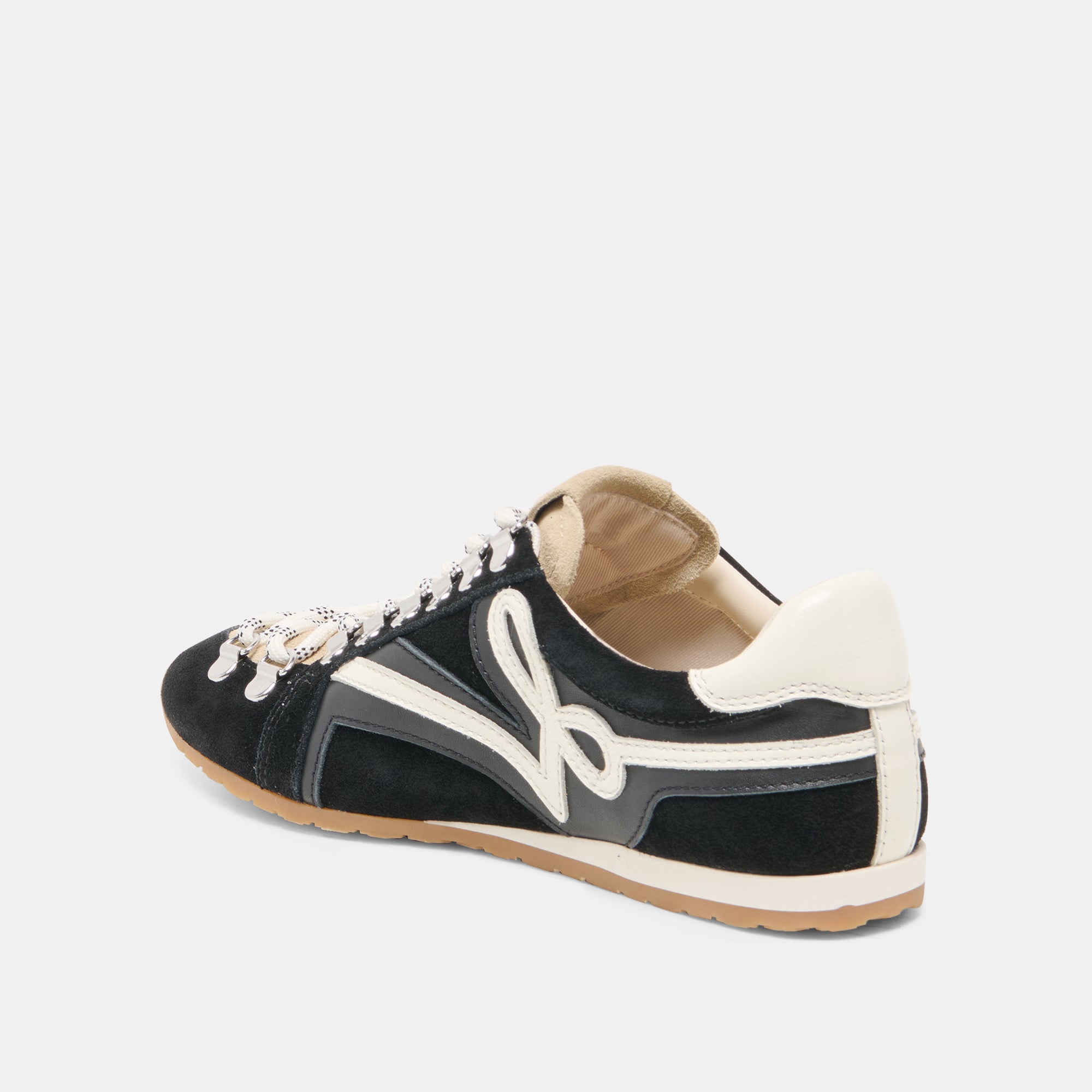 DEACON SNEAKERS BLACK WHITE SUEDE - view 5
