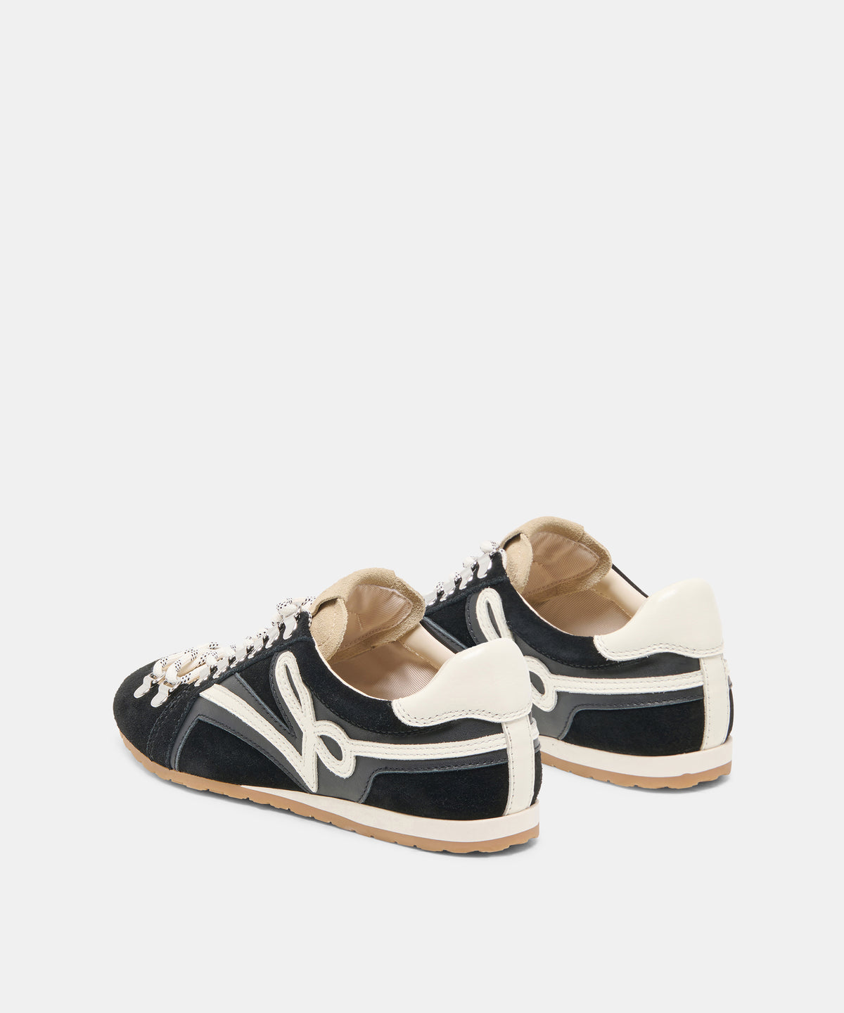 DEACON SNEAKERS BLACK WHITE SUEDE - view 4