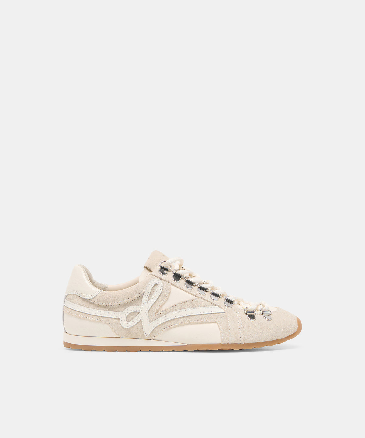 DEACON Ivory Suede Lace-Up Sneakers | Dolce Vita