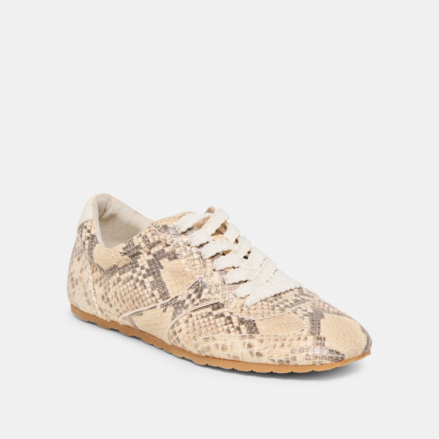DORIE SNEAKERS NATURAL SNAKE EMBOSSED LEATHER