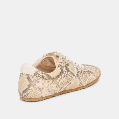 DORIE SNEAKERS NATURAL SNAKE EMBOSSED LEATHER