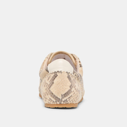 DORIE SNEAKERS NATURAL SNAKE EMBOSSED LEATHER