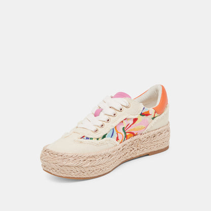 FREDY SNEAKERS FLORAL MULTI CANVAS