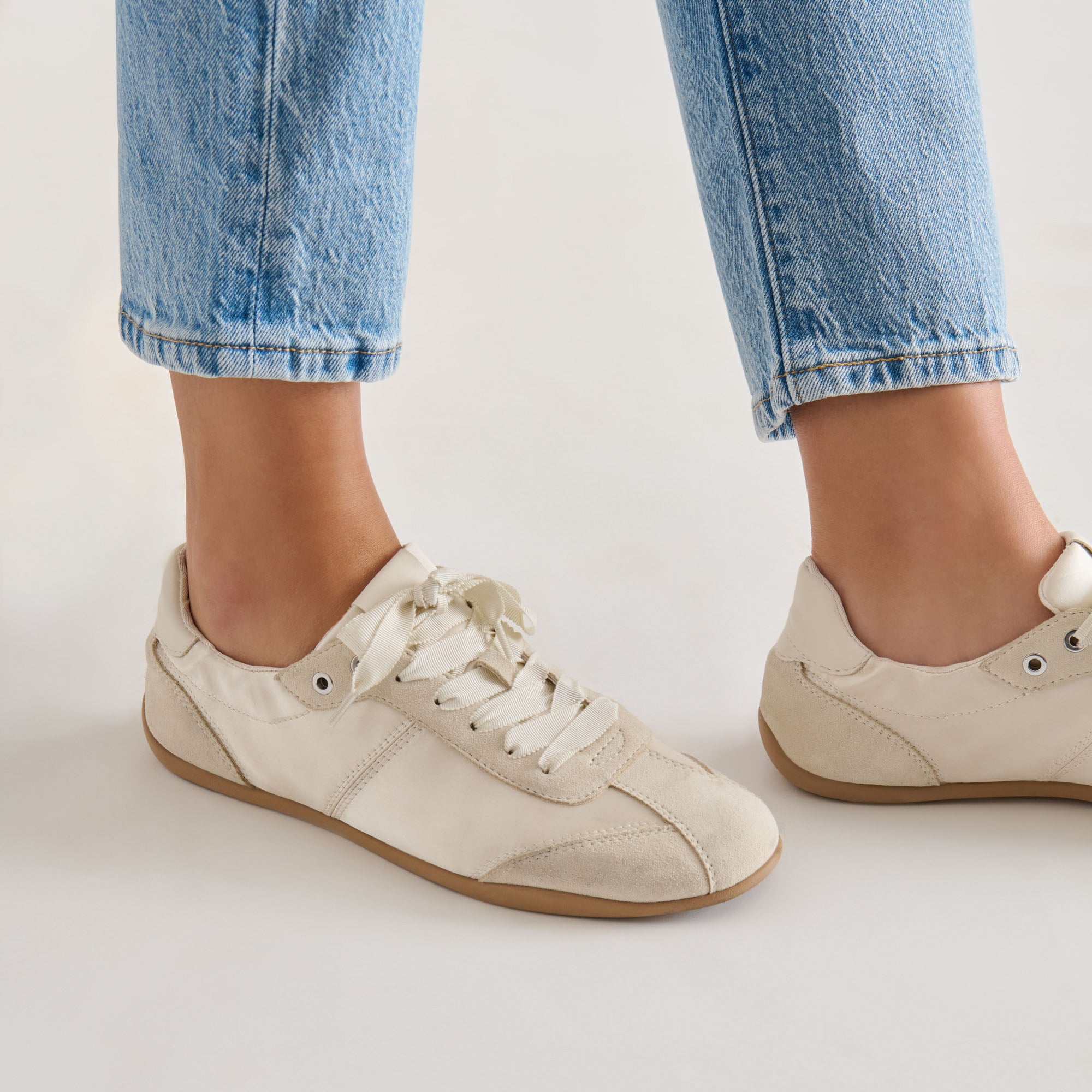 DAKODA SNEAKERS OFF WHITE SATIN - view 2