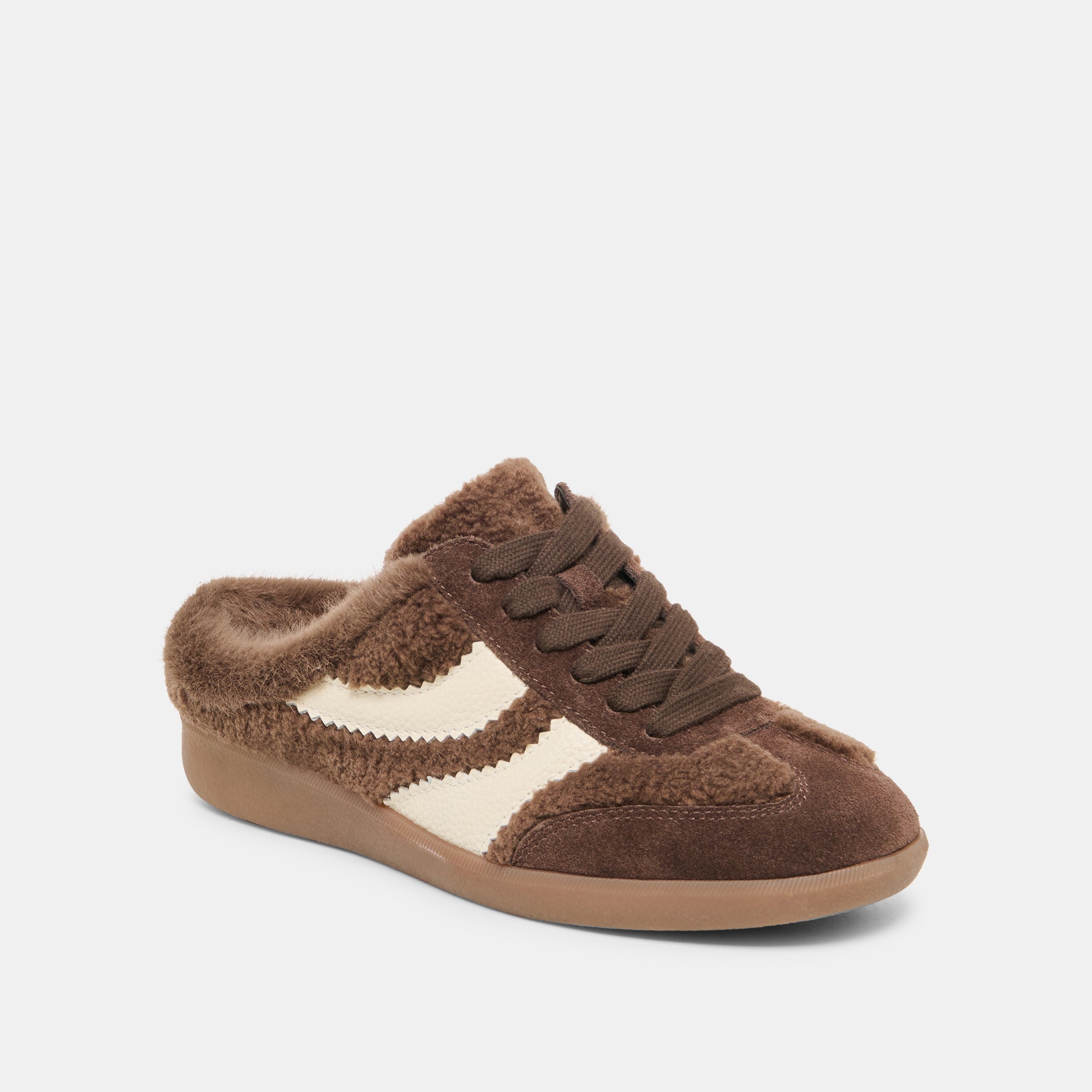 MERIT SLIDE PLUSH SNEAKERS DK BROWN PLUSH